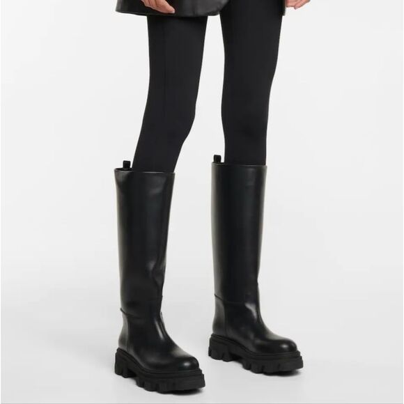 Gia Borghini Black Combat Boots - Picture 1 of 16
